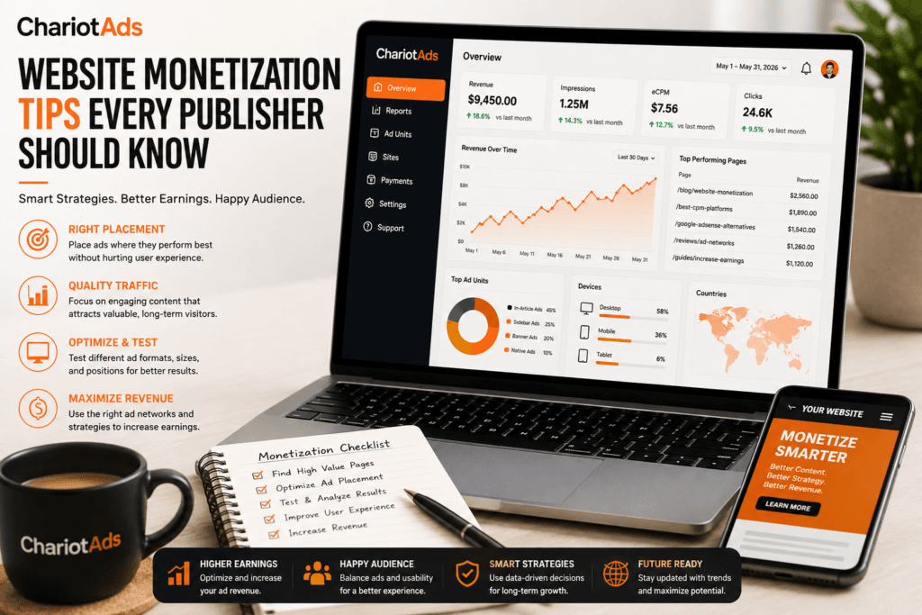 Website monetization tips for publishers